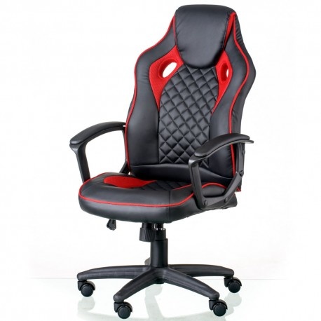 Кресло Mezzo black/red спереди
