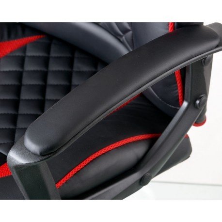 Кресло Mezzo black/red подлокотник