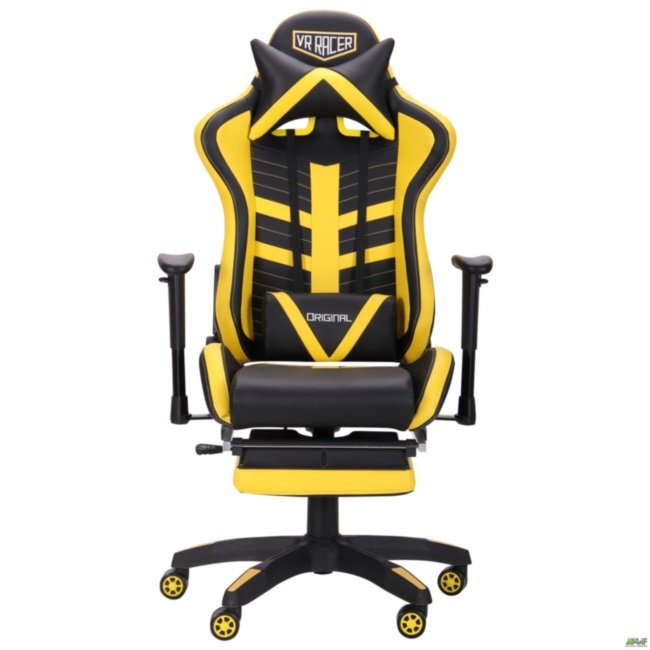 Кресло VR Racer BattleBee черный/желтый спереди Кресло VR Racer BattleBee черный/желтый спереди