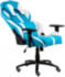 Кресло геймерское ExtremeRace light blue/white разложено