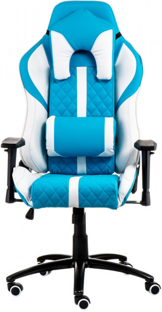 Кресло геймерское ExtremeRace light blue/white спереди