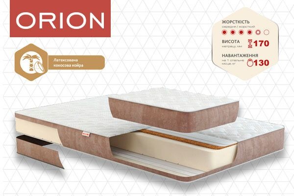 Матрас беспружинный Orion Infinity параметры