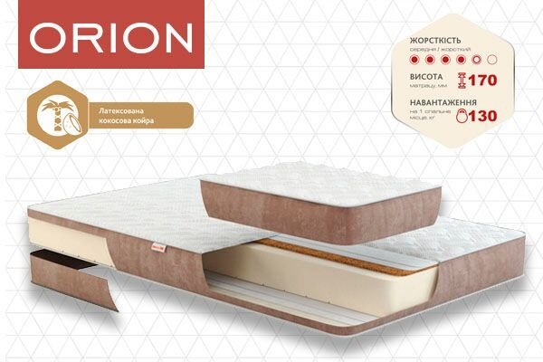 Матрас беспружинный Orion Infinity параметры