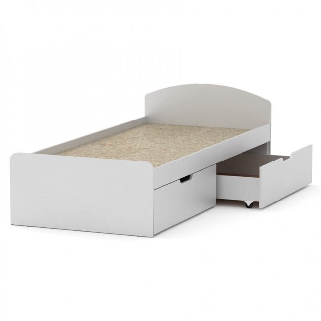 Кровать 90+2 с ящиками Компанит белая Кровать 90+2 с ящиками Компанит белая