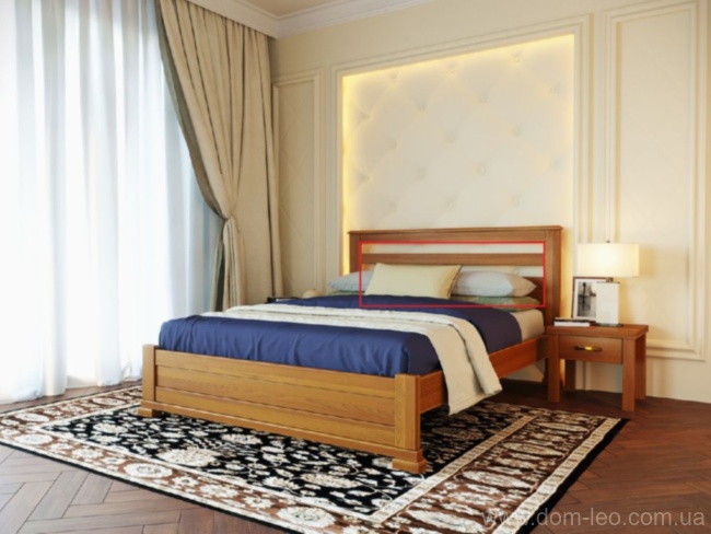 Кровать двуспальная Лорд светлый орех