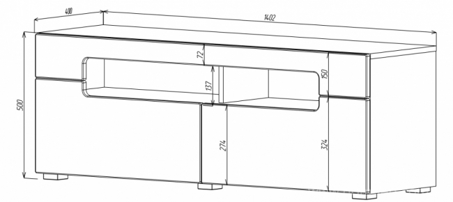 Тумба TV Fusion B Intarsio